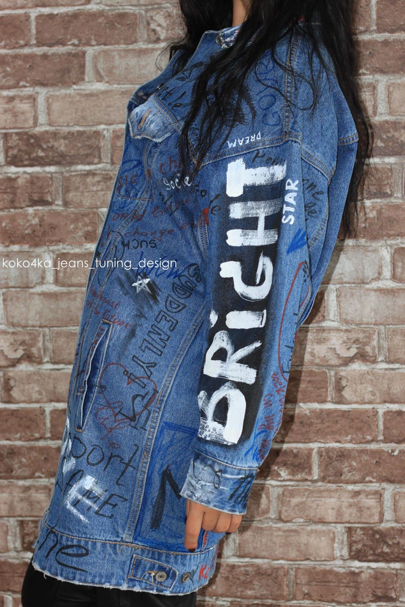 Graffiti Jacket Jacket Coat Oversized Jacket Graffiti - Etsy