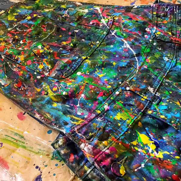 Spray Paint Jeans Etsy