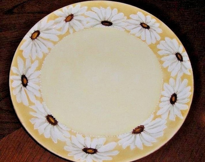 Antique Hand Painted Porcelain DAISY CABINET PLATE 9" Pirkenhammer Signed 1913