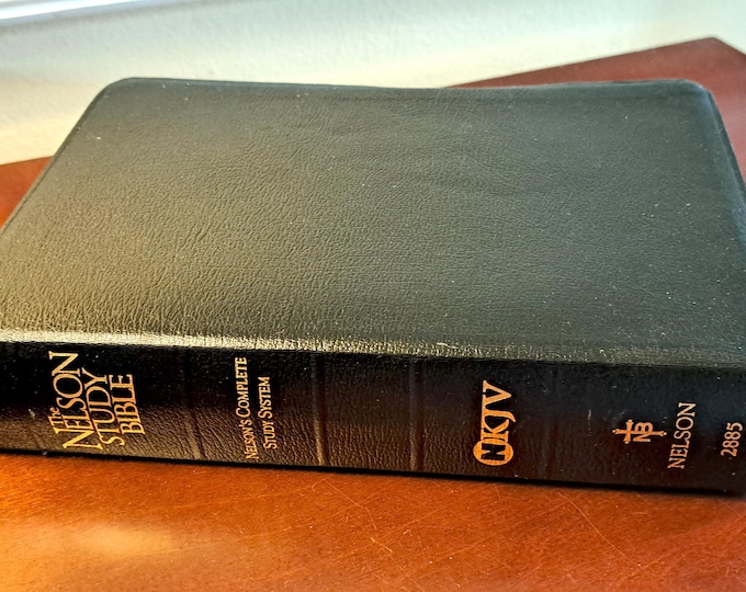 Nelson's Complete Study System NKJV 2885 - Genuine Bonded Leather 1997 Like New