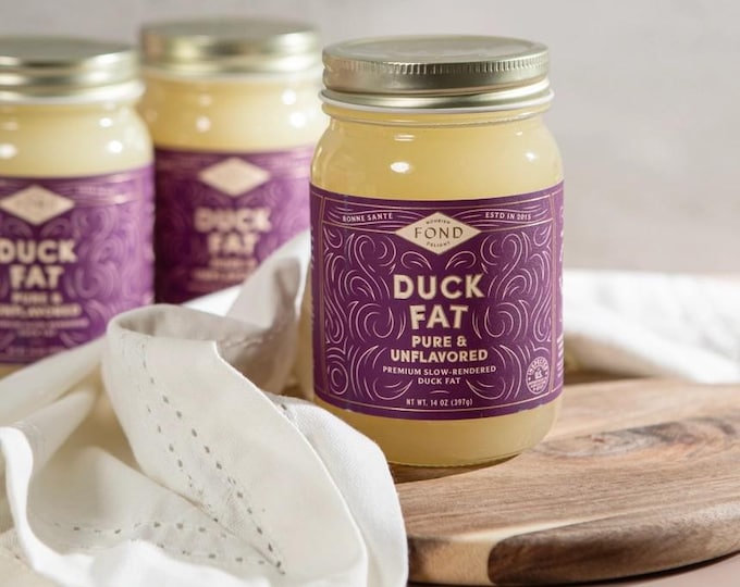 Fond Pure Unflavored Duck Fat 14 oz Golden Elixir Baking or Cooking USA