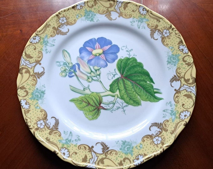 Sadek ENGLISH GARDEN Dinner Cabinet Plate Morning Glory 10.75" Porcelain JAPAN