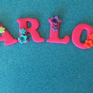 Fondant Letters. Cake Toppers. Personalised .