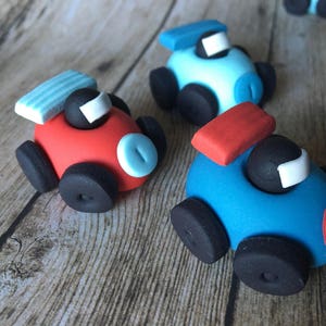 3d fondant RACING CARS cupcake toppers xx image 4