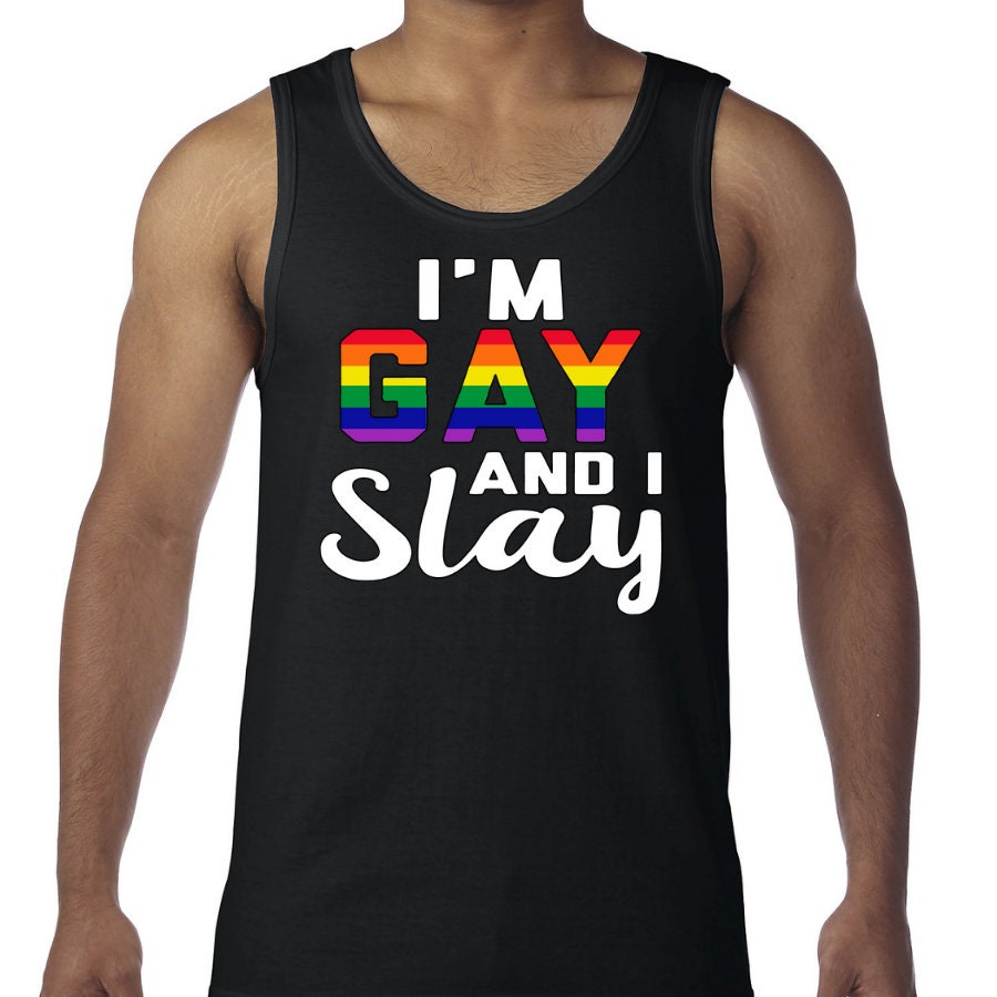 Gay Pride Mens Tanks Tank Top For Men I'm Gay And I | Etsy