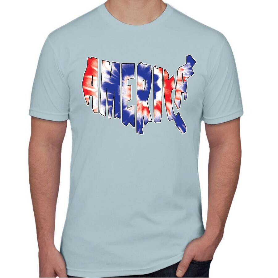 America Tshirt Tshirts Funny Tees America Tie Dyed Etsy