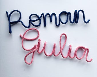 Custom Knitted Wire Name Sign – Personalized Nursery Decor