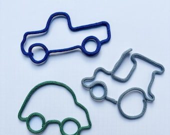Yarn Vehicle Wire Art – Handmade Nursery Decor