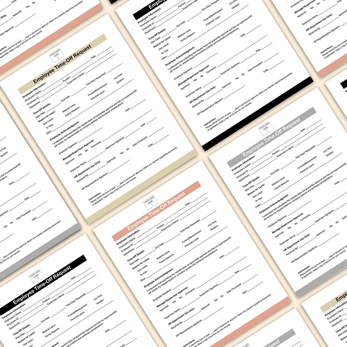 5 Employee Time-off Request Letter Templates, PDF Acrobat Document ...