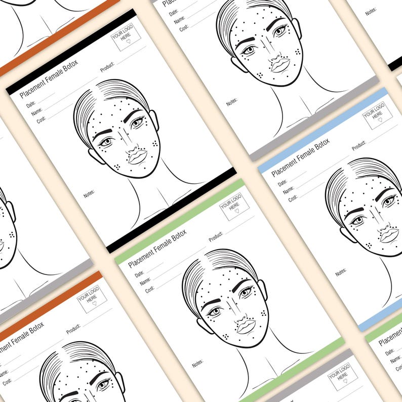 Placement Female Botox Template PDF Document, Small Business Fillable ...