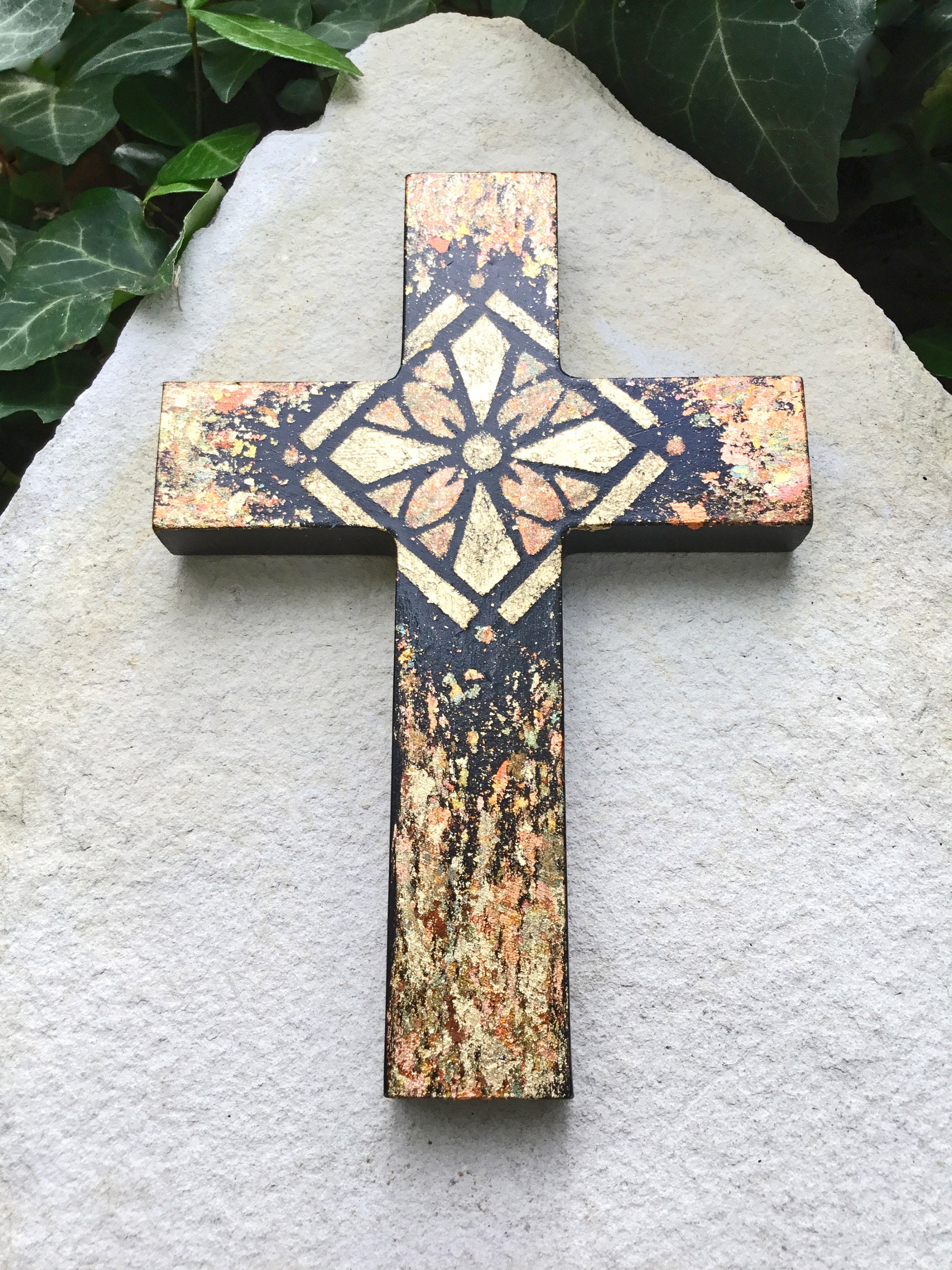 Small Black Wall Cross Modern Wall Cross Unique Wall Cross Etsy