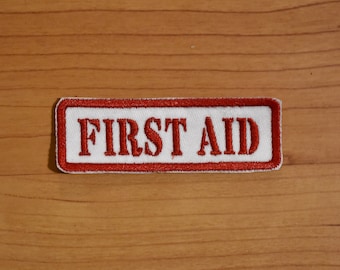 First Aid Patch  Embroidered Patch Hat Patch Hook only Patch Sew on Patch 1x3 patch Moral Patch rocker patch First Aid Medical Patch