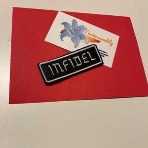 Infidel Patch Embroidered Patch Hat Patch Hook Only Patch Sew on Patch ...