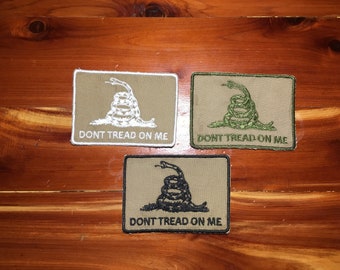 Don't Tread On Me Patch Embroidered Patch American Patch hook only Patch Sew on Patch 2x3 patch Moral Patch Gadsden Flag Patch
