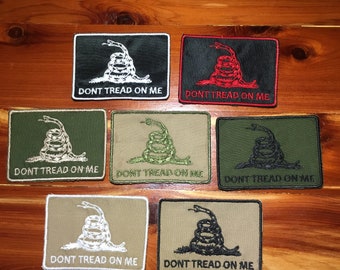 Don't Tread On Me Patch Embroidered Patch American Patch hook only Patch Sew on Patch 2x3 patch Moral Patch Gadsden Flag Patch