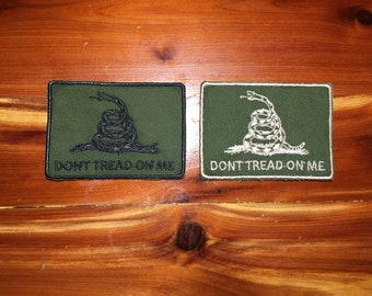 Don't Tread On Me Patch Embroidered Patch American Patch hook only Patch Sew on Patch 2x3 patch Moral Patch Gadsden Flag Patch
