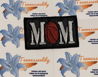 basketball mom patch hook only patch sew on patch mom mama patch basketball