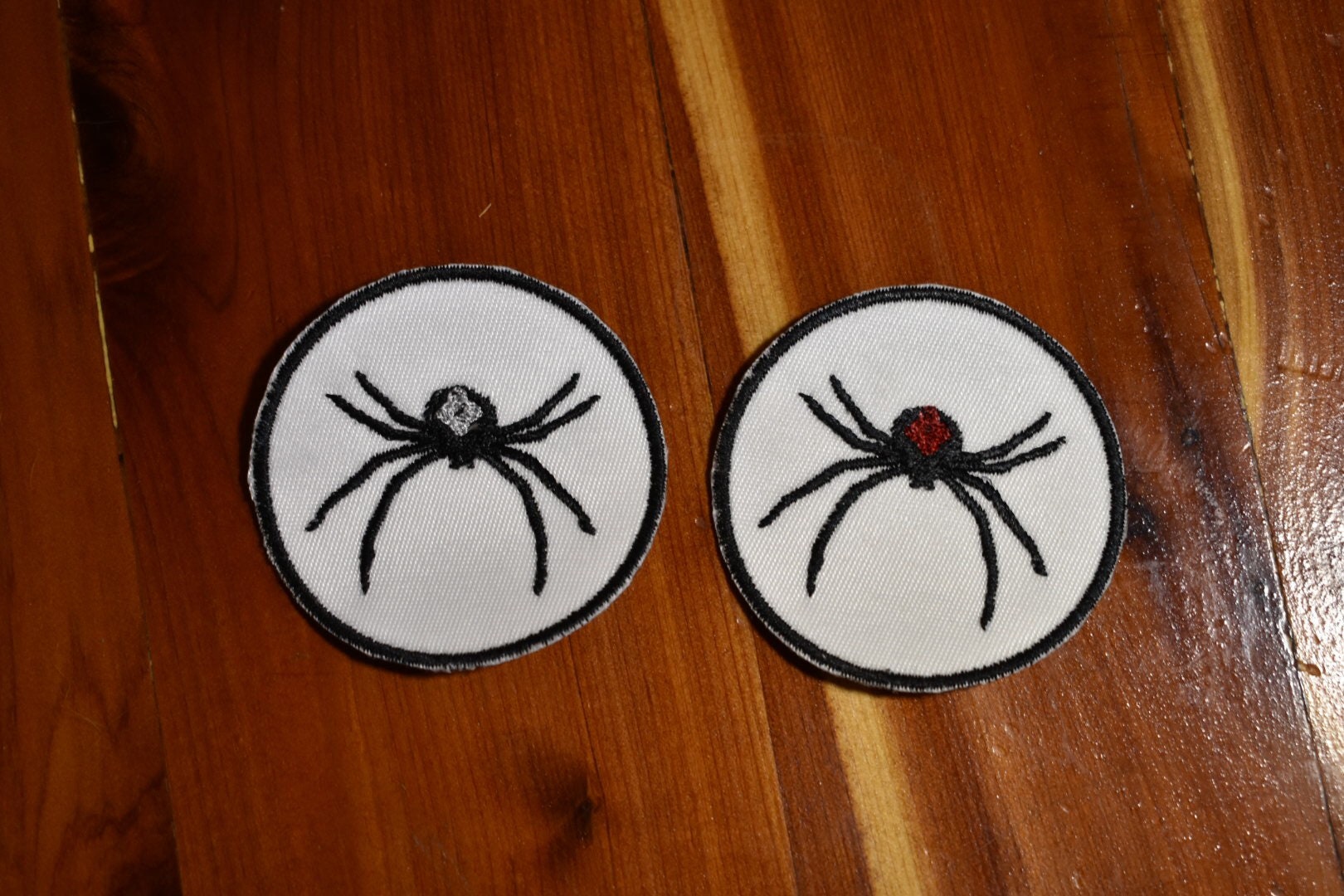 Spider Patch Embroidered Patch Hook Only Patch Sew on Circle Patch ...