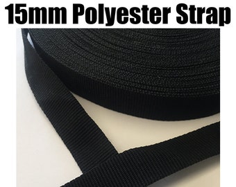 LIGHT STRONG FLEXIBLE WEBBING CARGO 15MM POLYPROPYLENE STRAP ORANGE