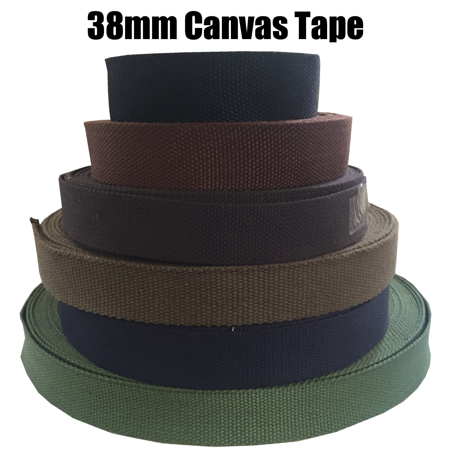 38mm Canvas Tape HEAVY COTTON (1m/2m/5m/10m) bing, Straps, Belts