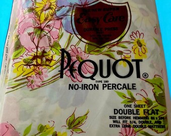 Vintage Pequot double flat sheet