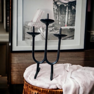 vintage iron candle holder