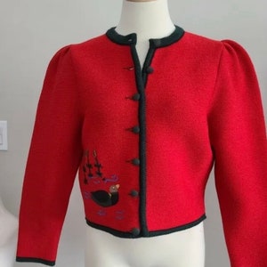 Vintage Red button sweater Dollinger
