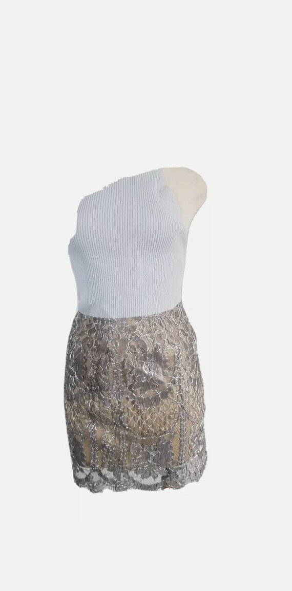 Free shipping! Gianfranco Ferre metallic mini skir