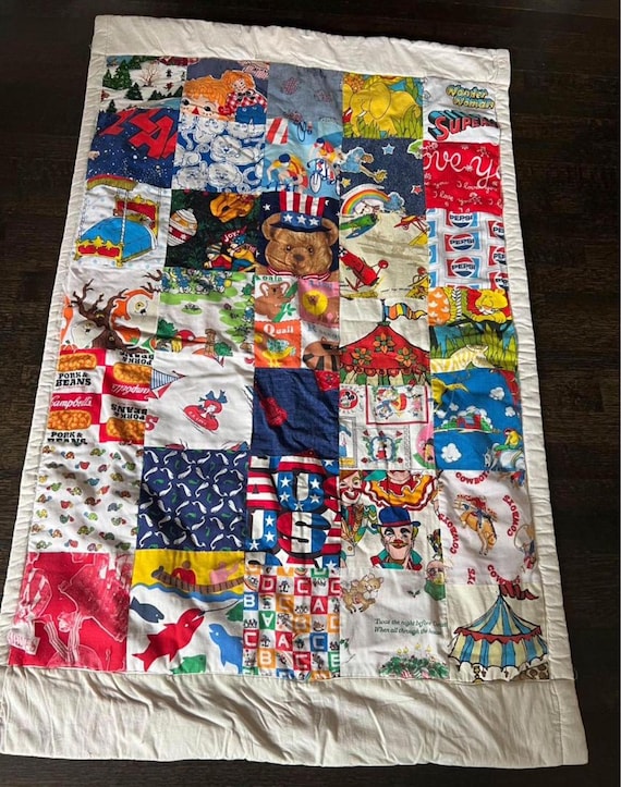 Vintage Quilt Blanket Made From Vintage Fabrics Australia