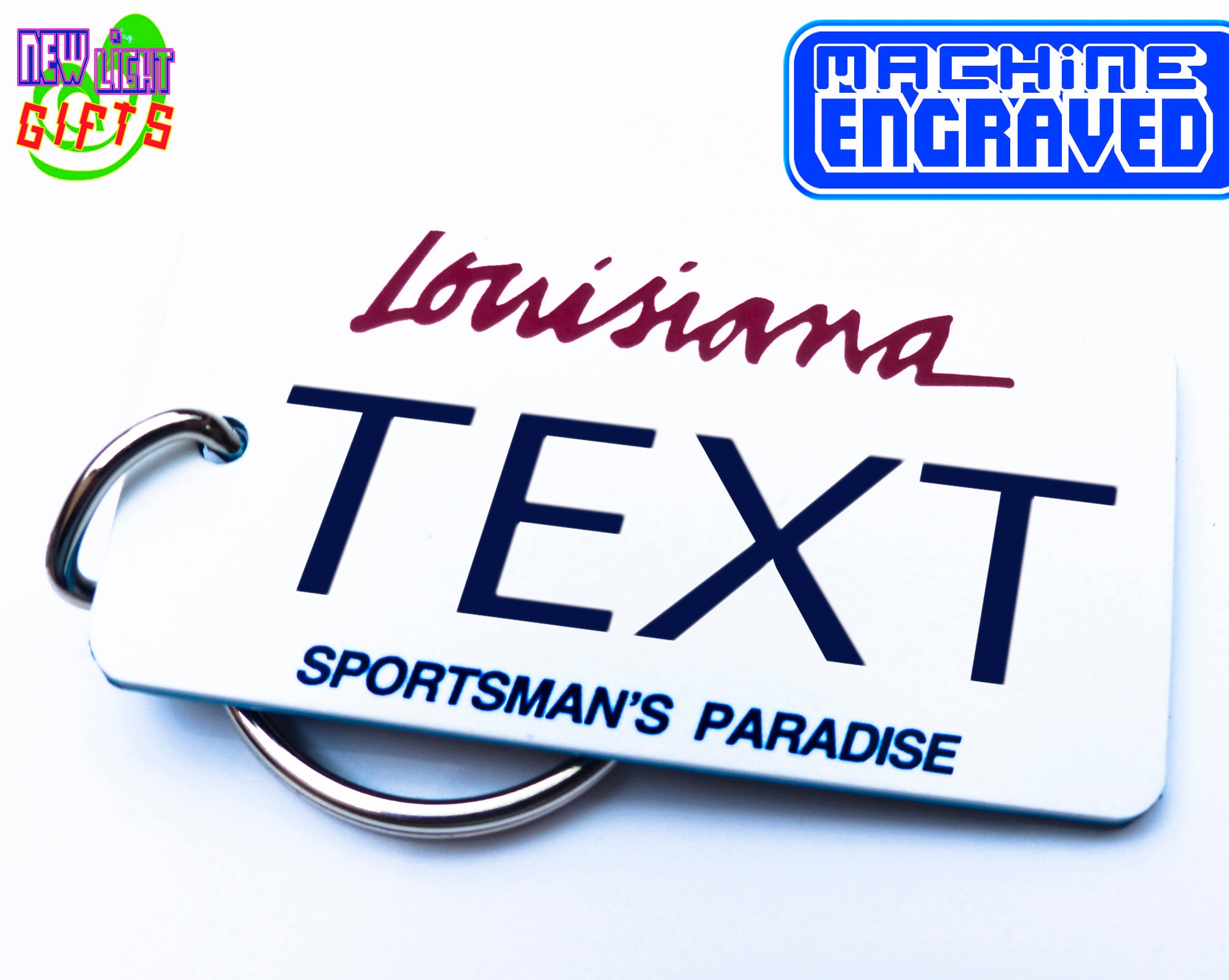 Louisiana State License Plate Novelty Key Chain