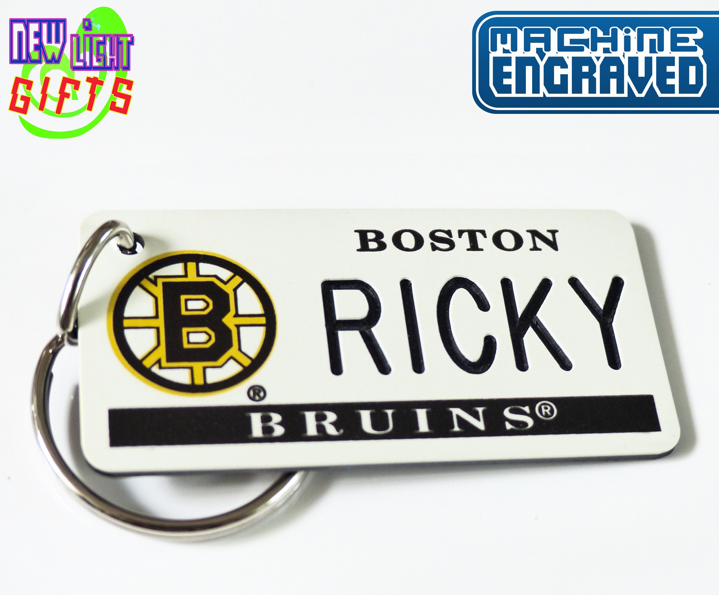 NHL Boston Bruins Stanley Cup 2019 Revolving Key Chain Key Ring - New