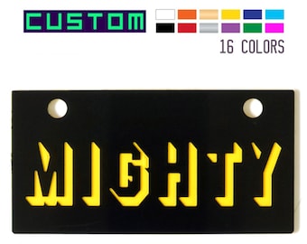 Custom Shadow Engraved Bicycle License Plate Tag - Personalized Bike Plate
