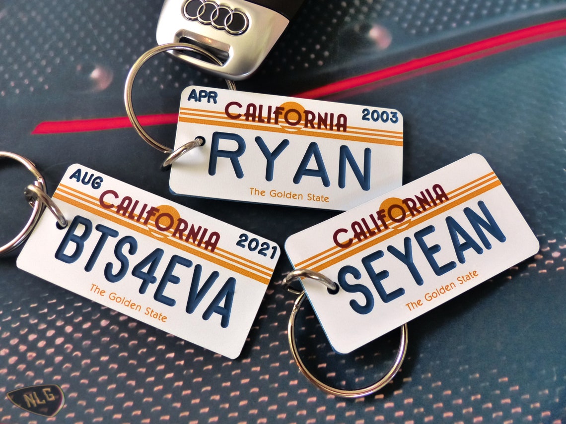 California License Plate Keychain at Colin Fuller blog