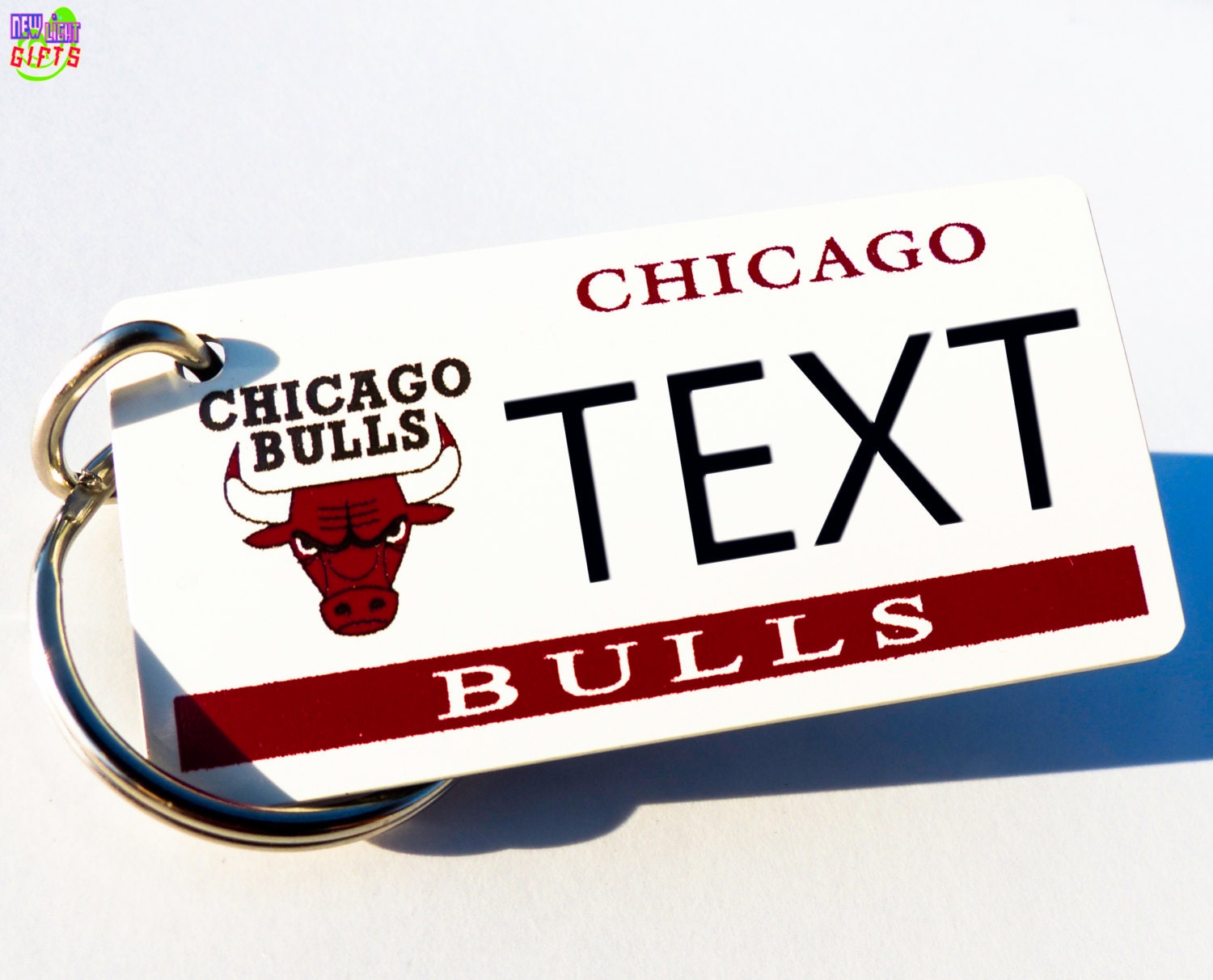Personalized Chicago Bulls Keychain Name Tag Vintage Etsy