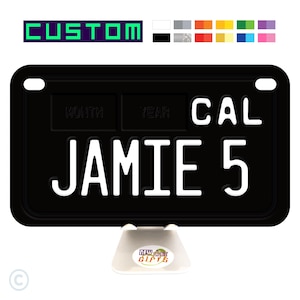 Custom California License Plate : Motorcycle, Golf Cart, ATV, E-Bike Novelty Decorative Replica Sign 4"x7" Flat High Resolution