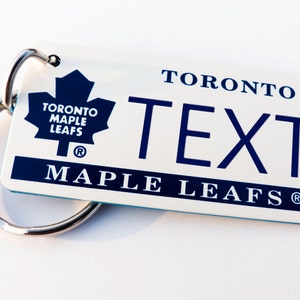Personalisierte Toronto Maple Leafs Schlüsselanhänger Plattenanhänger - Vintage Schlüsselanhänger - Maschinengravur - Fan Souvenir -Trainer Geschenk - Lizenzierter NHL Schlüsselring