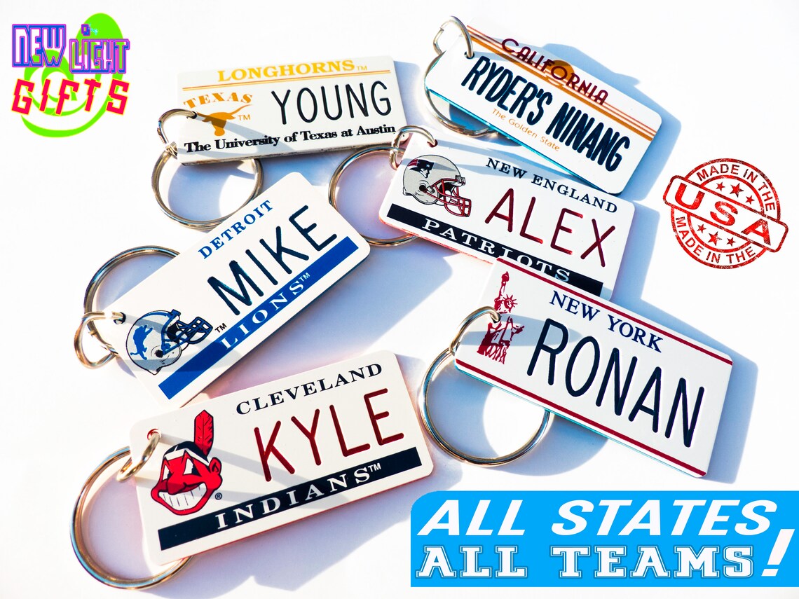 Personalized Arkansas License Plate Keychain Tag Vintage Etsy