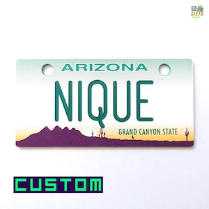 Personalized Arizona Bicycle Plate - Engraved - Custom Electric E-Bike Plate - Kids Car Name Tag - Scooter Wagon License Plate Tags
