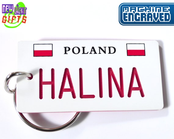 Personalized Iowa License Plate Engraved Keychain Key Tag Key Ring Any Name Made to Order