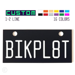 Custom Bicycle License Plate Tag - Engraved - Personalized Bike Plate - Scooter - Kids Car Name Tags- E-Bike Pedego Electric Bike- Small Tag