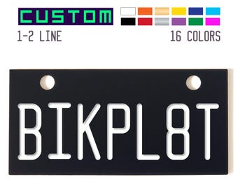 Custom Engraved Bicycle License Plate E-Bike Tag Kids Scooter Small 1.85 x 3.70 Inch