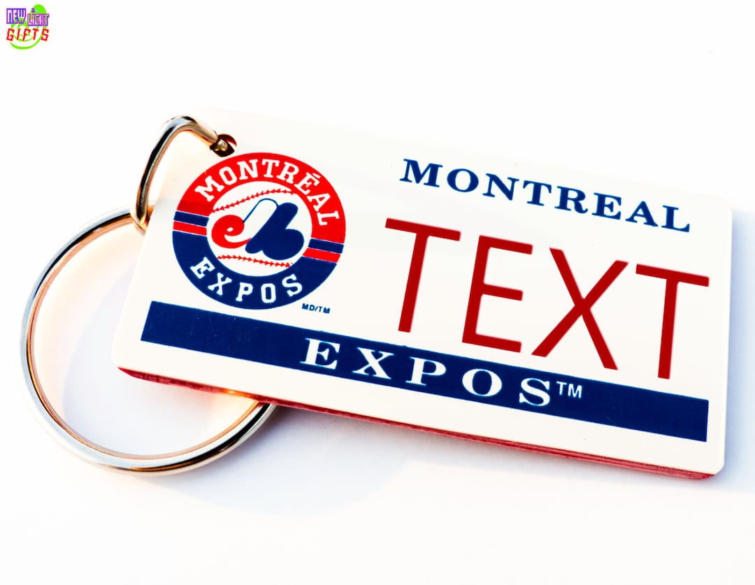 Personalisierte Montreal Expos Keychain Tag Schlüsselanhänger