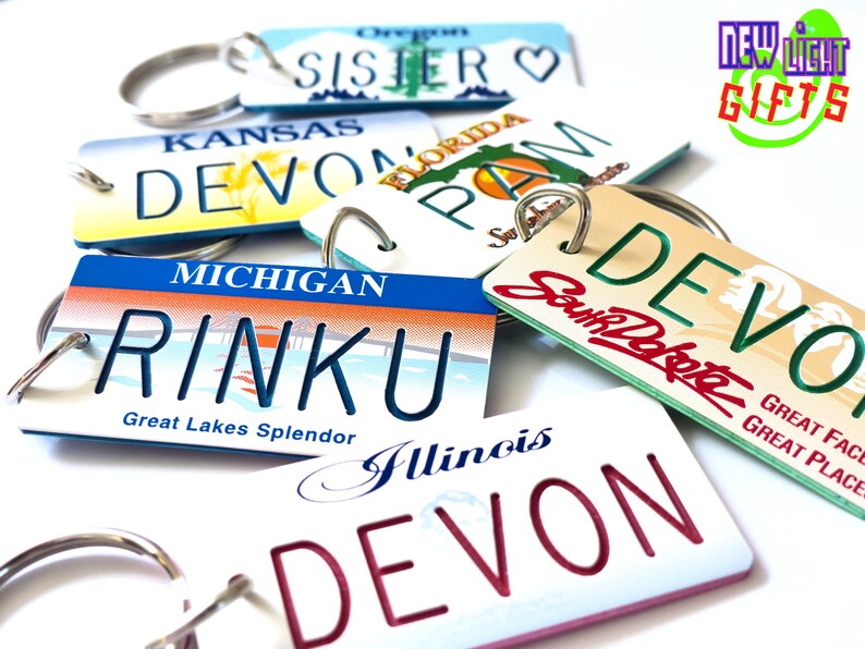 Personalized Texas Keychain Custom Engraved Key Tag Travel Vacation Roadtrip Bachelorette Trip Momento Name Souvenir Car Keys Gift image 8