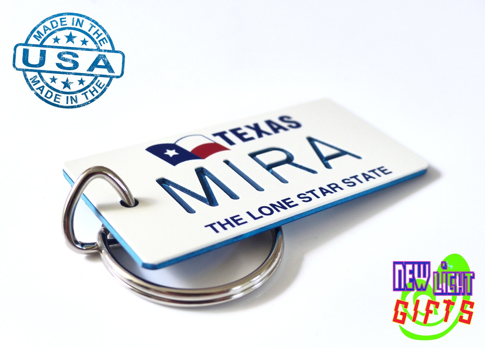 Personalized Texas State License Plate Keychain Tag Engraved Etsy