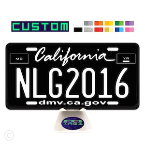 Custom California Script License Plate Tag - Personalized Car Decoration - Auto Mechanic Shop - Room Door Sign Gift - Regular 6"x12" - Flat