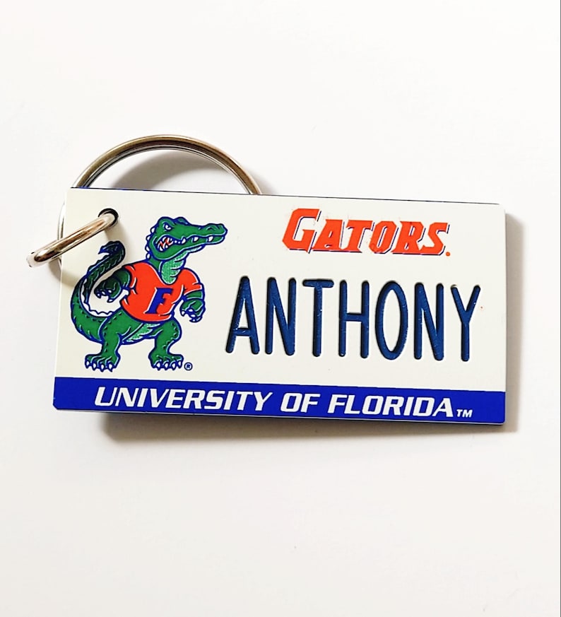 Famu Keychain Personalized University of Florida Gators Keychain Bag Charm Key Tag ...