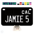 Custom California Motorcycle/Golf Cart/ATV License Plate Tag - Personalized Moto Decoration - Moto Show Meet Tag - Door Sign - 4"x7" - Flat