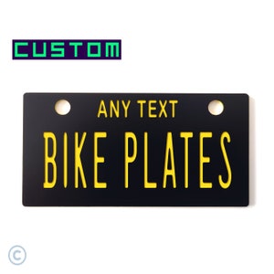 Custom Bike License Plates - Engraved - Personalized Electric Bicycle Plates - Scooter - Kids Car Name Tags - E Bike - Pedego Electric Bike