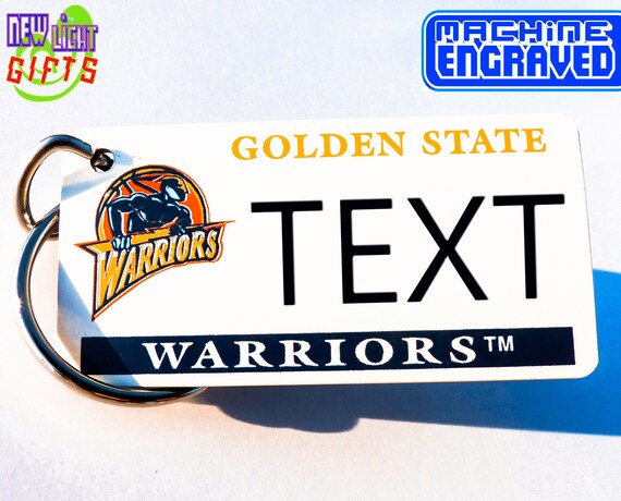 Personalized Golden State Warriors Keychain Plate Tag Vintage Etsy