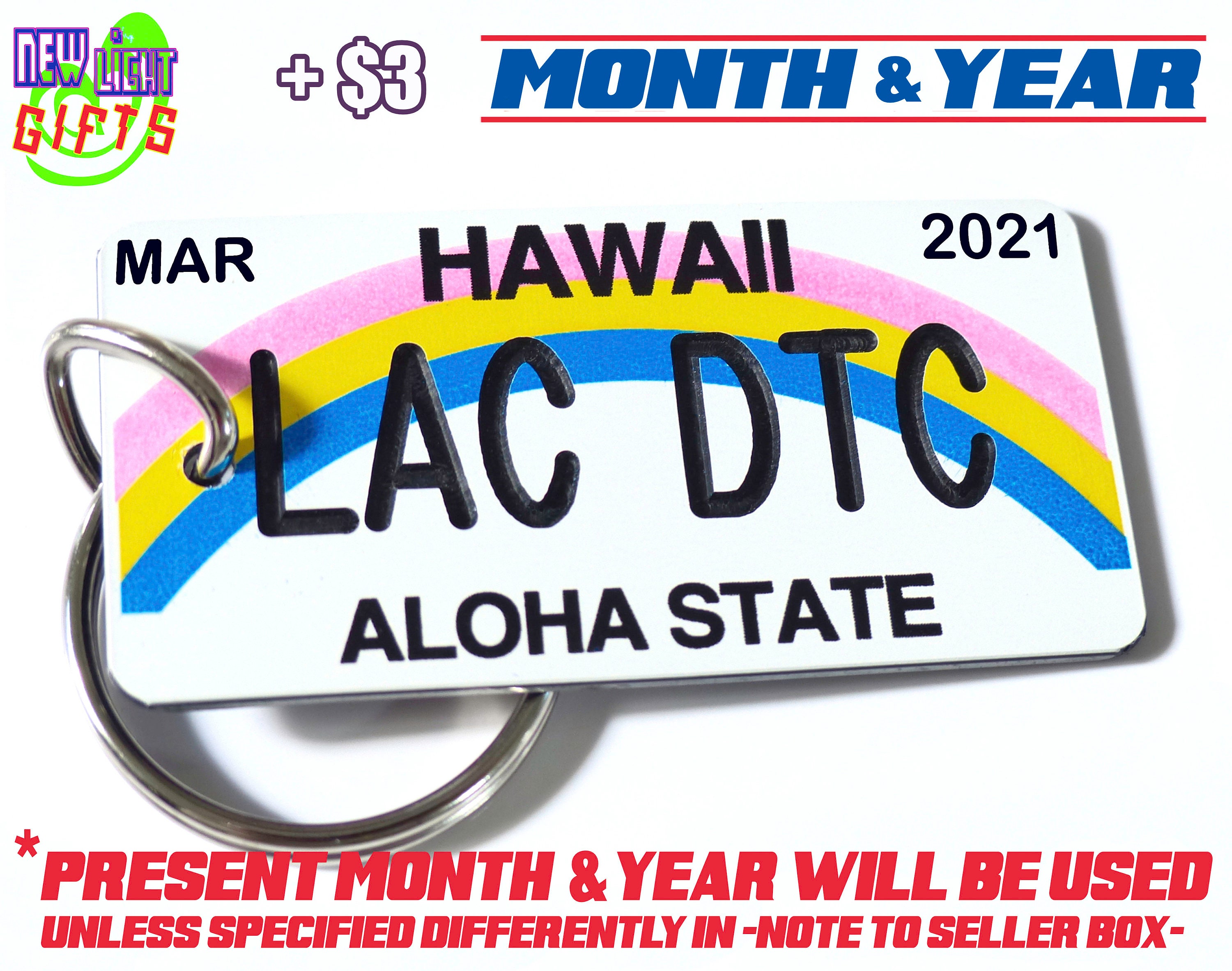 Personalized Hawaii Keychain - Custom Engraved Key Tag - Travel ...